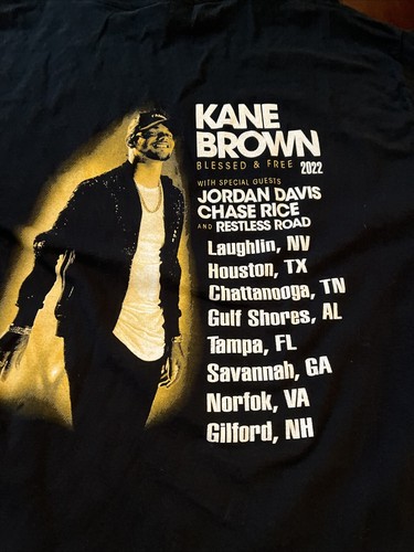 Men’s Kane Brown “Blessed and Free” 2022 Concert Tour T-Shirt Sz: 2XL - Picture 7 of 7