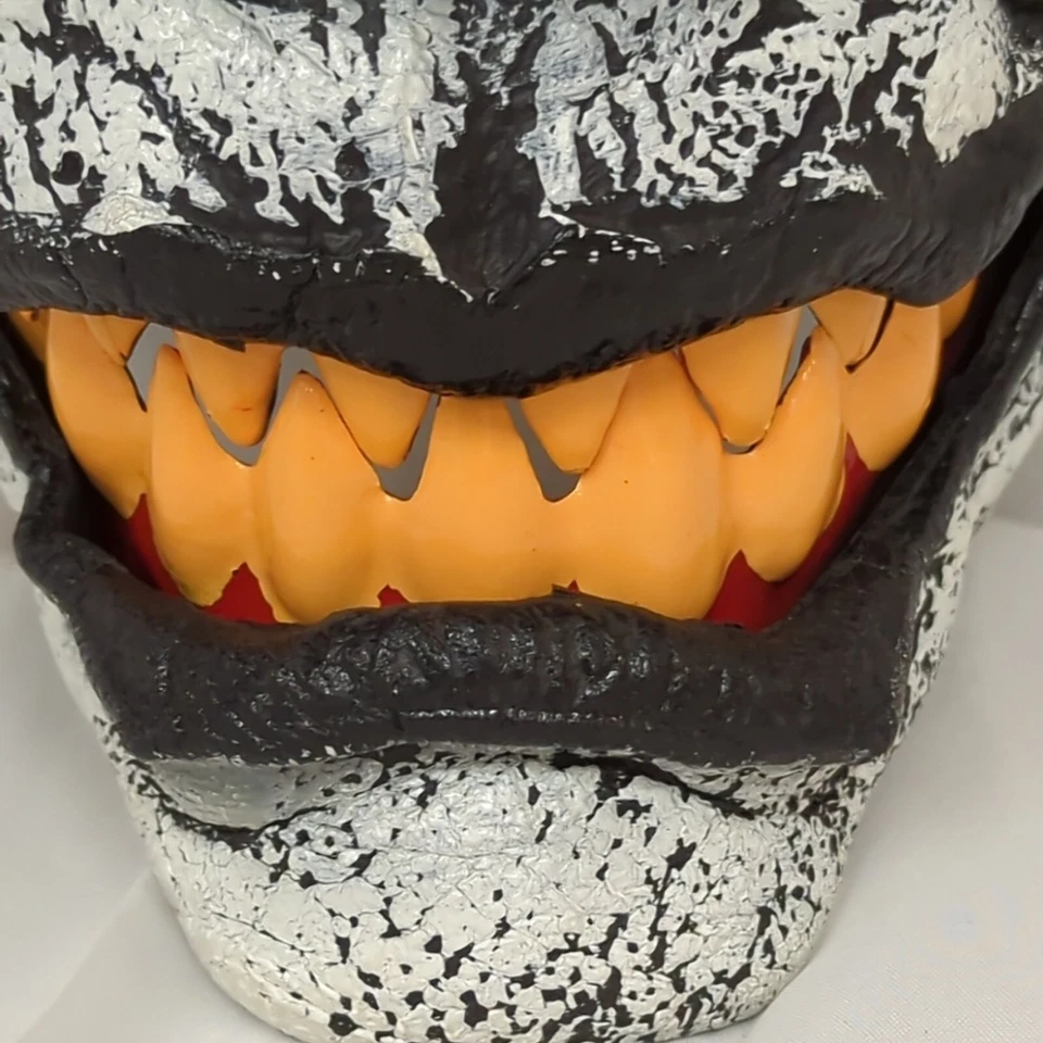 California costume Last Laugh Scary Clown Mask Halloween Adult  devil hair teeth - Image 2 of 4