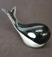 Studio Art Glass Sculpture Orca Killer Whale