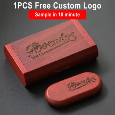 JASTER Red Wooden Gift Box USB Flash Drive 64G Free Logo Pen Drive High Speed Usb Stick