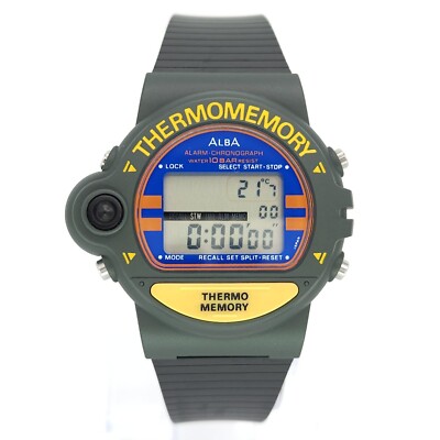時計 W700-4A50 ALBA Trailmaster thermo memory 1989 ALBA SEIKO W700-4A00 THERMO MEMORY THERMOMETER VINTAGE