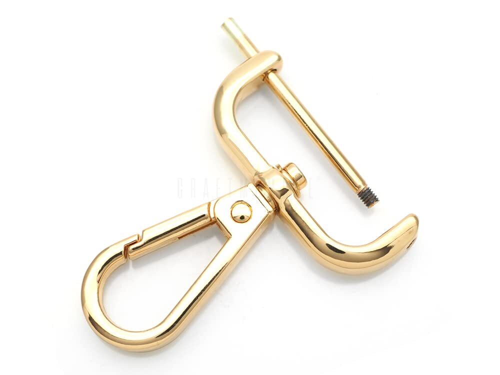 2 PCS Detachable Snap Hook Swivel Clasp Screw Bar Bag Strap