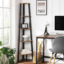 5 TIER LADDER SHELF WOOD FLOWER RACK CORNER STORAGE UNIT PLANT STAND DISPLAY UK