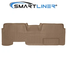 SMARTLINER Floor Mat Liner Tan TPE 2009-2014 F-150 SuperCab Flow Console 2nd Row