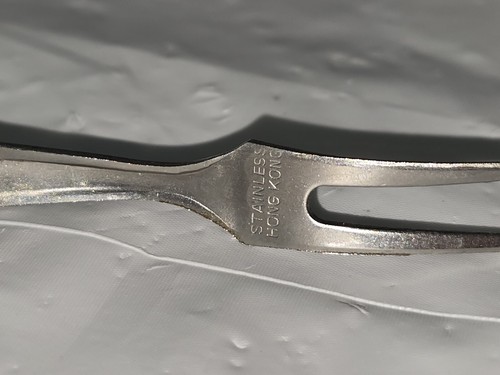 VTG 1960 MCM 6 Stainless Appetizer Forks / Knives Hors D'oeuvre Hong Kong 3 1/2” - Picture 5 of 19