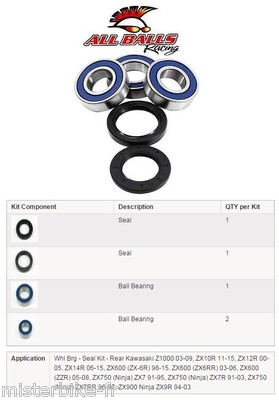 Kit Roulement De Direction All Balls Pour Moto Kawasaki 250 Ninja R