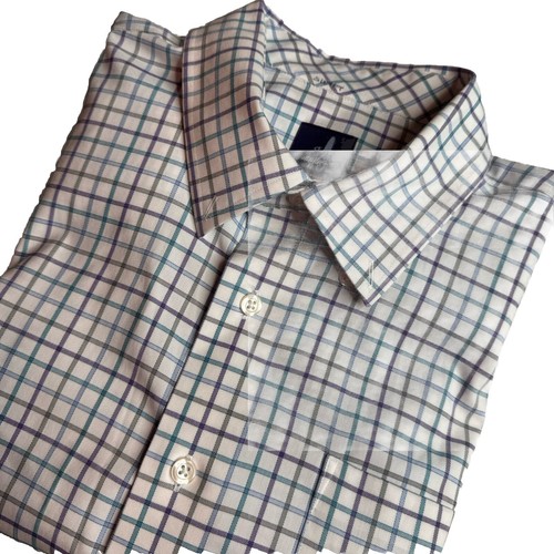 JohnnieO Shirt Prep Formance Sz Large Checkered Button Up Long Sleeve
