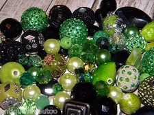 NEW 25/pc Jesse James beads mixed Green/ Black random picked lot FREE Shipping
