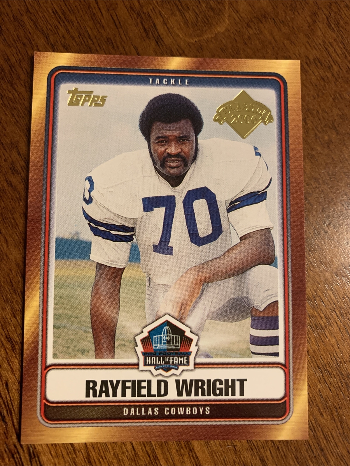 2006 Topps Hall of Fame Induction Enshrinement Class RAYFIELD WRIGHT #HOF-RW