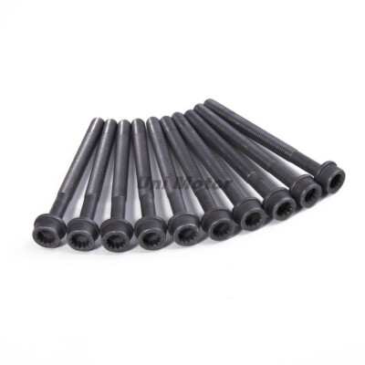 For VW AUDI 1.8T 2.0T OEM 10 pcs Engine Cylinder Head Bolts Set 06D103385D