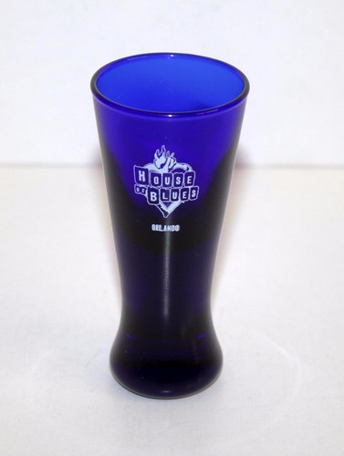 House of Blues Orlando Blue Shot Glass Shooter Beer Style Shot Glass 4 1/4" - Picture 2 of 4