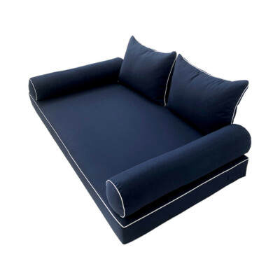 STYLE4 Mattress & Pillow Daybed Porch Swing Contrast Trim Full AD101 COVERS ONLY