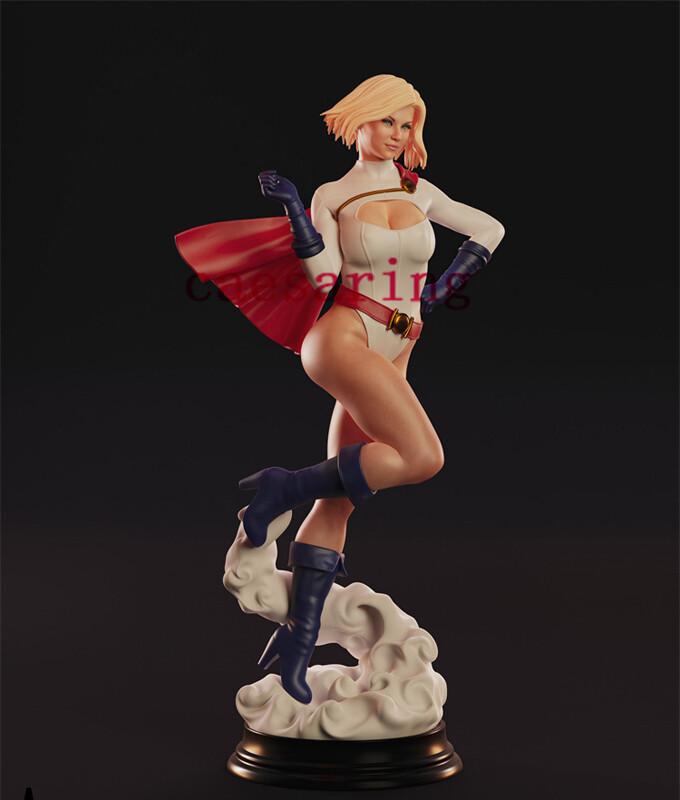 Power Girl 3D Printing Figure Unpainted Model Sculpture GK Blank Kit New Stock
