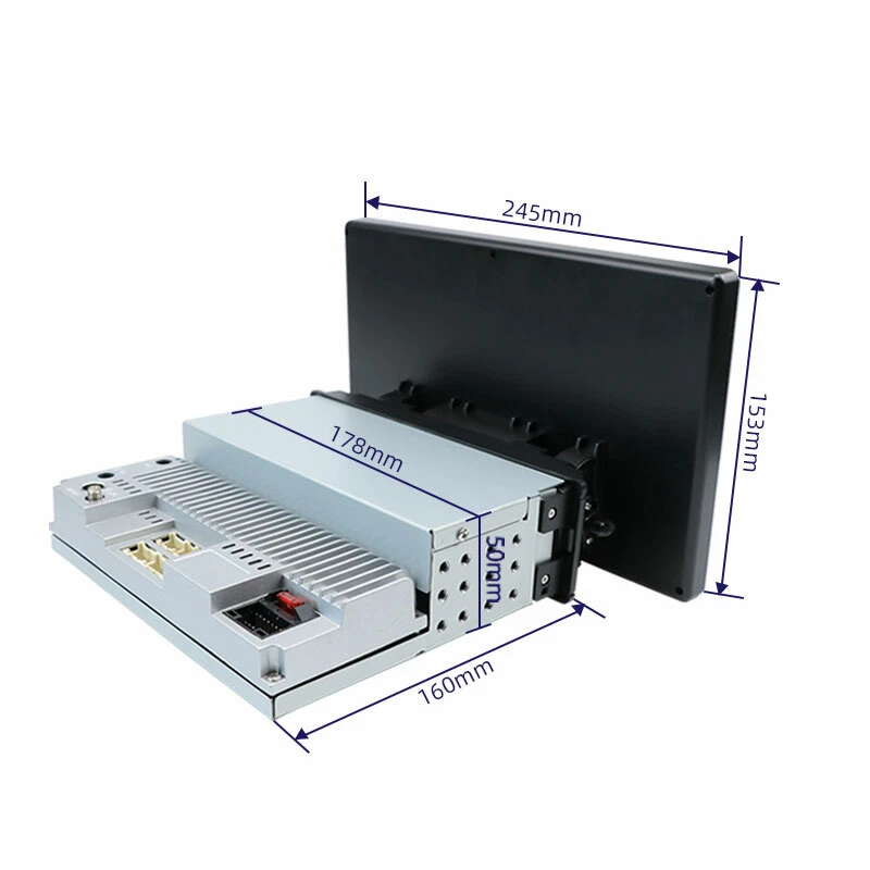 Single 1Din Car Stereo 10.1" Android 9.1 Radio GPS Wifi OBD2 Mirror Link Player - Image 2 of 4