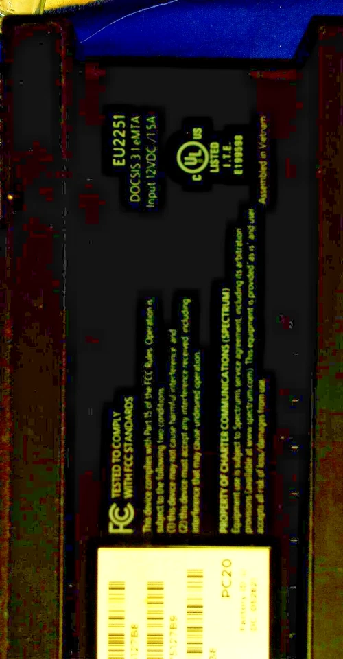 Módem de voz avanzado SPECTRUM ES2251 D3.1 2.5G eMTA DOCSIS Foto 3 de 4