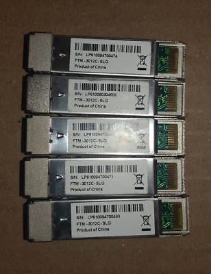 FiberXON FTM-3012C-SLG SFP 1.25G 1310nm Transceiver Module Lot of 5 Units