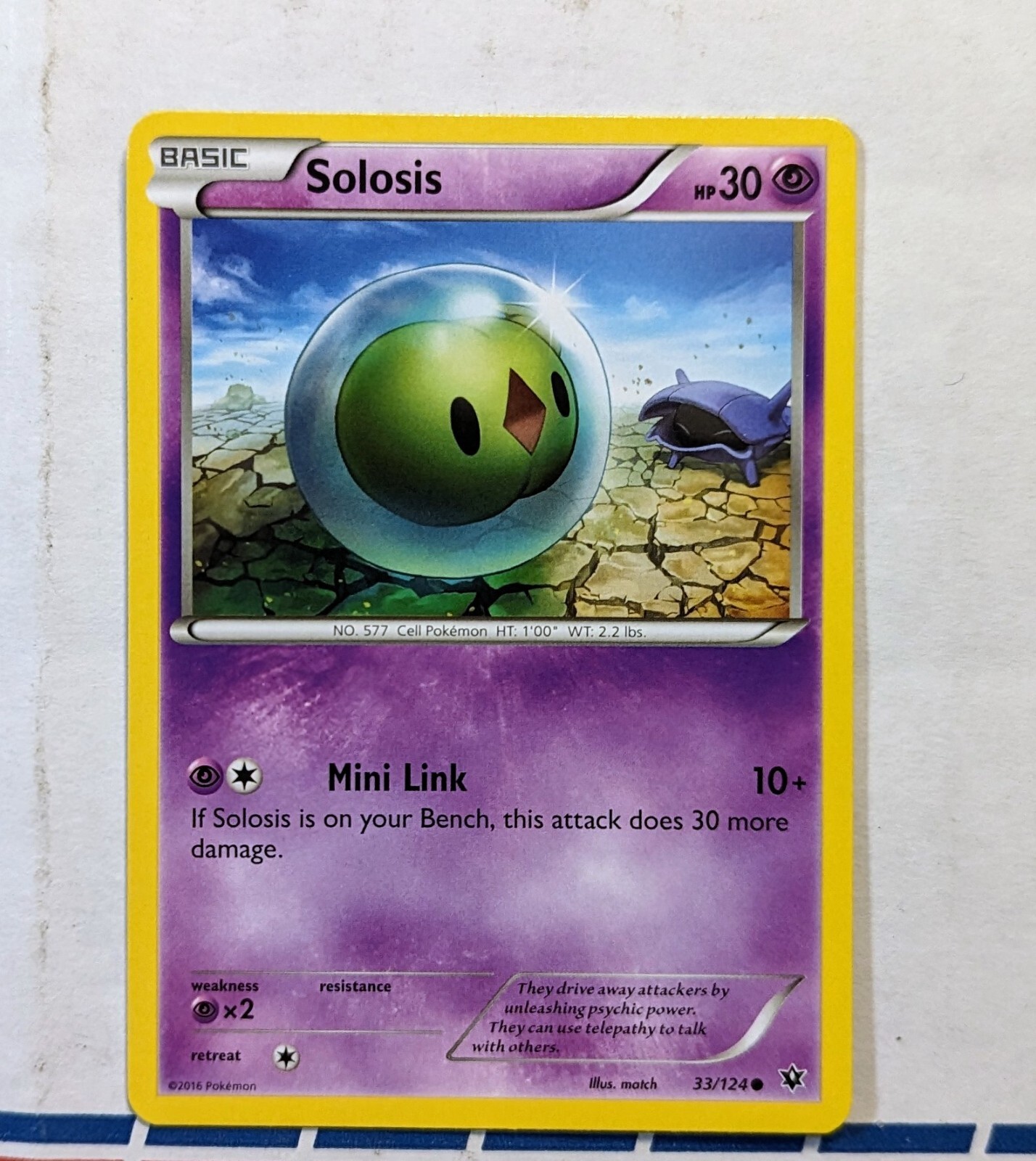 Solosis 33/124 LP / VLP - XY Fates Collide Pokemon Card