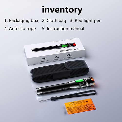 Visual Fault Locator 5MW-100MW Optical Fiber Test Tool Fiber Optic Cable Tester - Zdjęcie 6 z 22