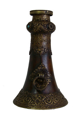 2-LAYER ETHNIC TIBETAN COPPER TRUMPET HORN RAG-DUNG ZANGS-DUNG | eBay