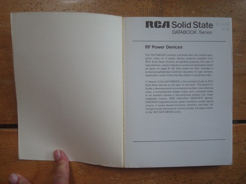 1973 RCA Solid State Databook Series RF Power Devices - Picture 2 of 7