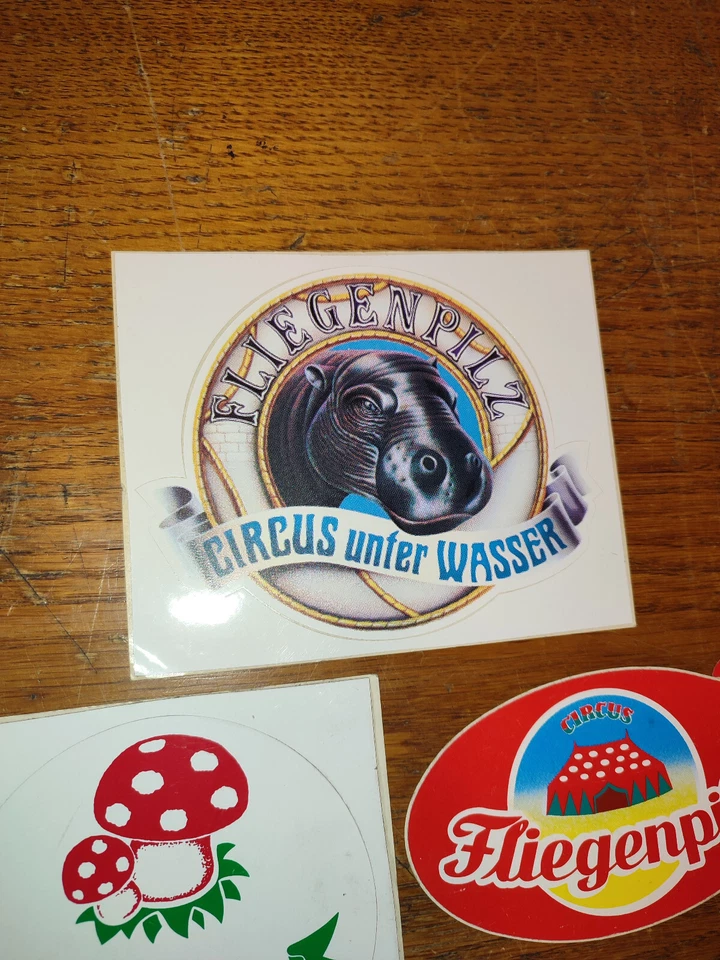3 Aufkleber Circus Fliegenpilz unter Wasser Cirque Circo Zirkus Souvenir Schweiz - Bild 4 von 4