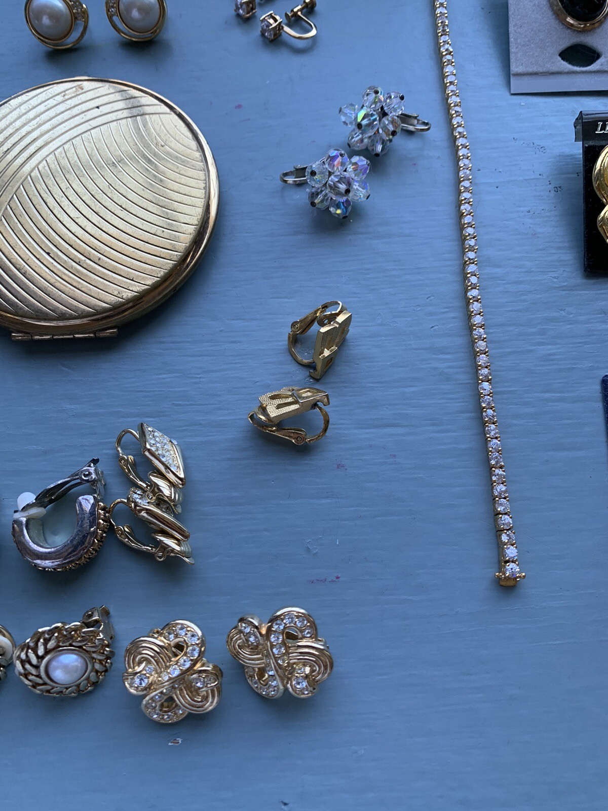 Intake Costume Jewelry Lot Trifari Swarovski Roman Earrings Bracelet