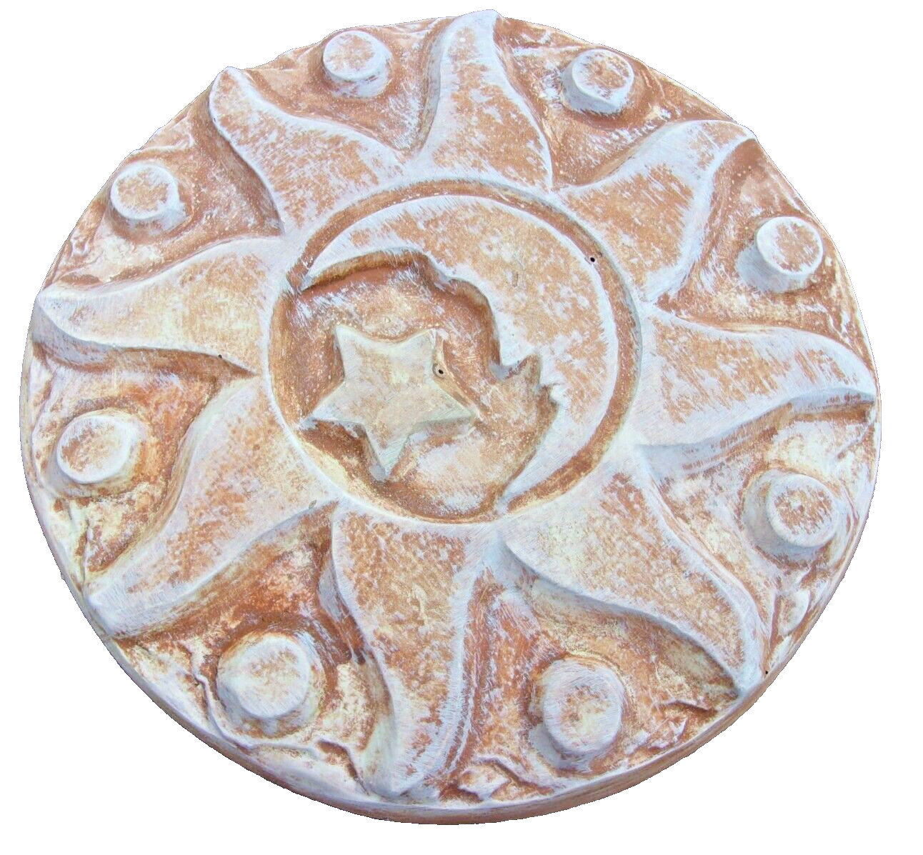 Sun moon eclipse mold casting concrete cement plaster moon mold 11" x 3/4" thick