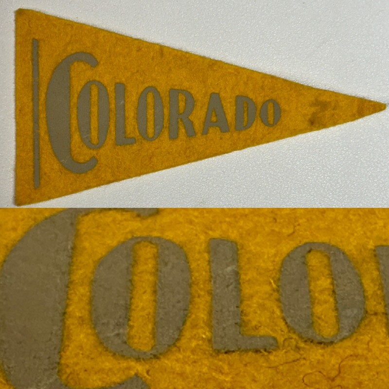 1930's Vintage Colorado Buffaloes University Mini Pennant 2.5x4.5 Inch Bf3