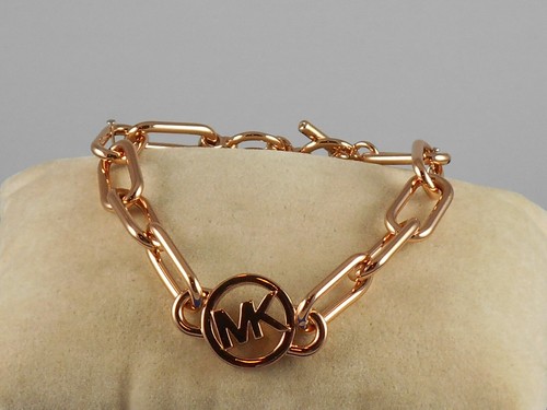 Michael Kors Rose Goldtone MK LOGO Long 