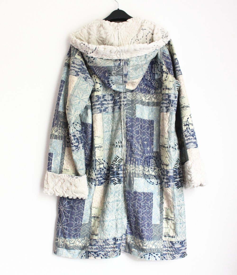 Johnny Was Coat, Shasiko PatchworkPrint Sherpa Jacket, Boho Chic, Size