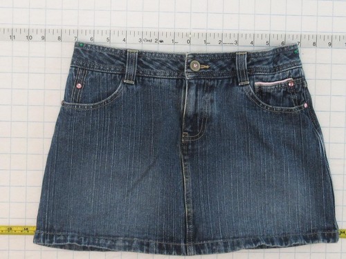 SO sz 16 Girls Pink Trim Blue Jeans Denim Skirt C0822 - Picture 7 of 8