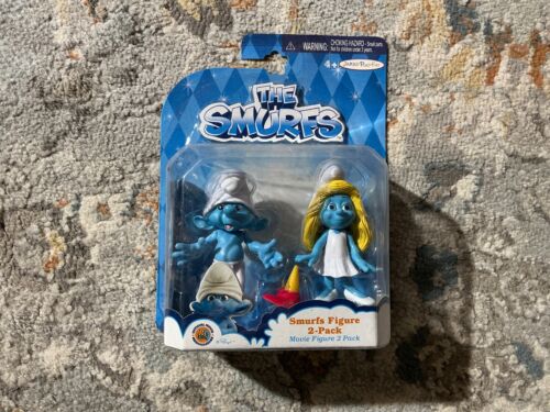 THE SMURFS The Movie 2013 Jakks Pacific CLUMSY & SMURFETTE 3" Figures 2 pack