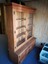 wormy chestnut 2 piece display hutch