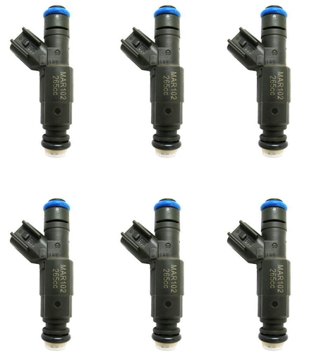 SET of 6 Brand New Mercruiser V6 Fuel Injectors, 885176, 0280156081, MAR102-6N - Picture 3 of 3