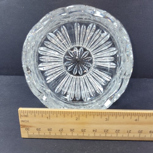 Oneida Crystal Frosted Southern Garden Roses Round Candy Dish Bowl Votive Holder - Picture 13 of 14