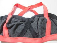 Prana Sport Bra Size M Dark Gray Wireless Unlined Crossback Pullover Athletic
