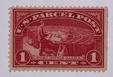 TRAVELSTAMPS: 1913 US SCOTT #Q1 ,1c PARCEL POST OFFICE CLERK MNH MINT OG