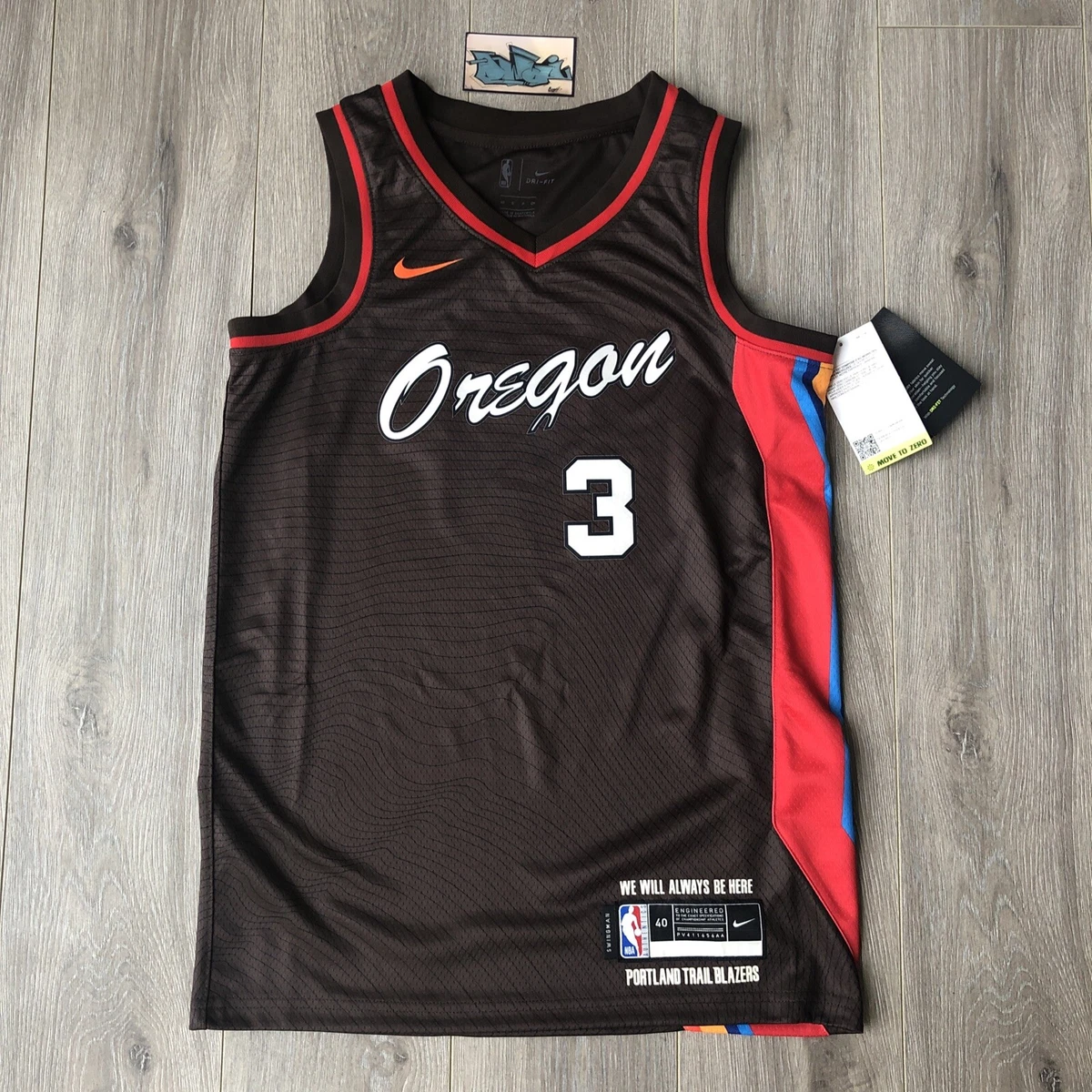 Nike Men s NBA Portland Trailblazers City Edition McCollum Jersey