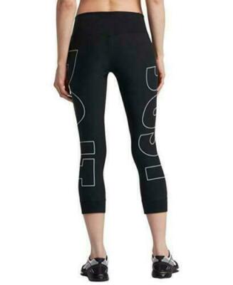 Women's Nike Power JDI Printed Training Crops M Black Running Gym