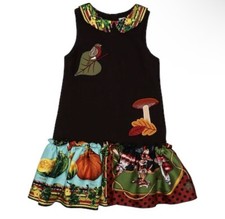 Authentic D&G Dolce & Gabbana Kids Fall appliqué dress sz 4-5