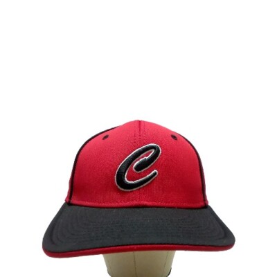 The Game Pro Fitted Cap. Size 7 1/2. Red With Black Stripes & Black . Pre-Owned.