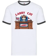Larry The Cat For Prime Minister - Mens Ringer - PM Election Funny