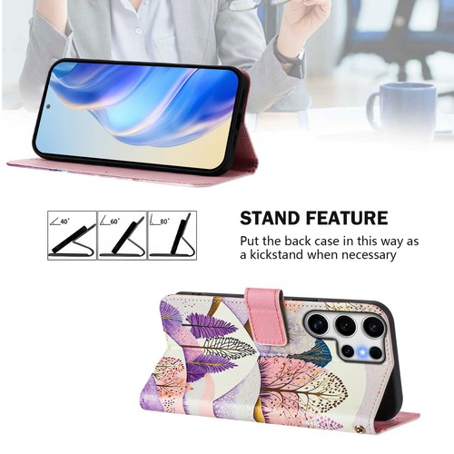 Leather Wallet Phone Case Flip Cover For Samsung Galaxy S25 Ultra S24 S23 FE S22 - Picture 66 of 168