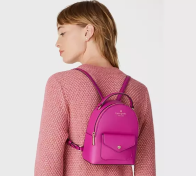 NEW Kate Spade Schuyler Mini Baja Rose PVC Leather Backpack School Barbie Core kate spade | Bags | New Kate Spade Schuyler Mini Baja Rose  main image 3