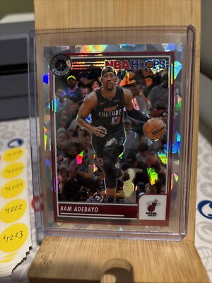 Bam Adebayo Cracked Ice Prizm 2023-24 Panini NBA Hoops Premium Stock #66