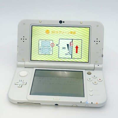 New Nintendo 3DS XL LL Pearl White Console Japanese ver Good