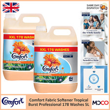 Comfort Fabric Softener Tropical Burst Concentrate 178 Washes 5L x2