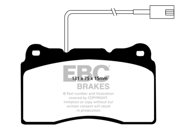 For Maserati Ghibli 2014-2017 EBC DP41540R Yellowstuff Front Brake Pads