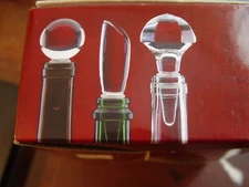 Set of 3 Lenox Crystal  Bottle Stoppers Tuscany Collection NEW In Box