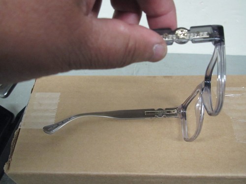 VERSACE VE3303 593 55-18-140 Transparent Grey Rectangle Men's Eyeglasses - Picture 7 of 15